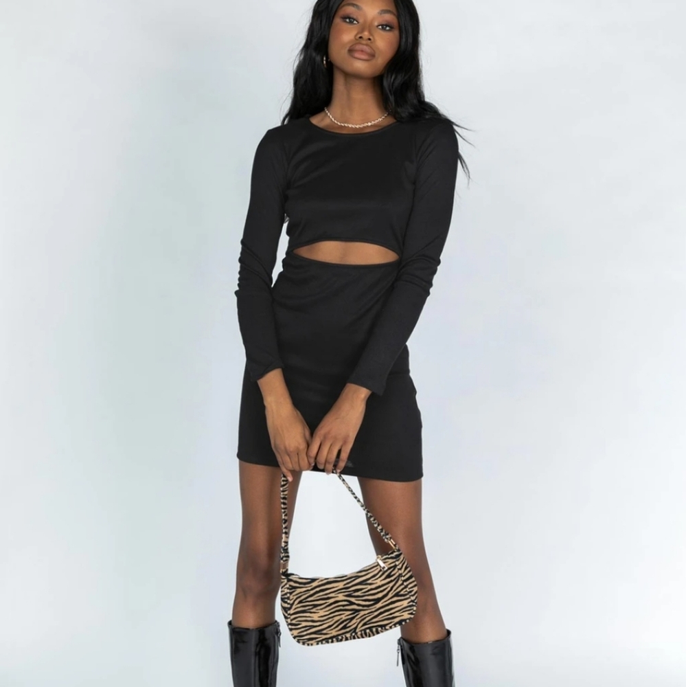 Princess Polly Classic Cut Out L/S Mini Dress 🆕️